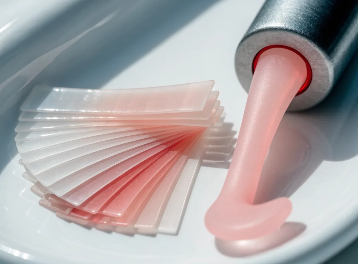 Curing light and composite shade tabs (illustrative)
