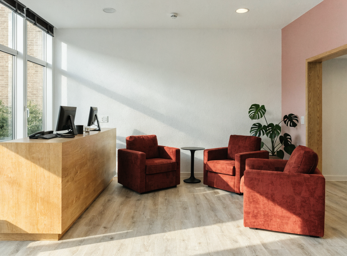 Warm reception and waiting area, Plux Dental Taman Melawati (illustrative)