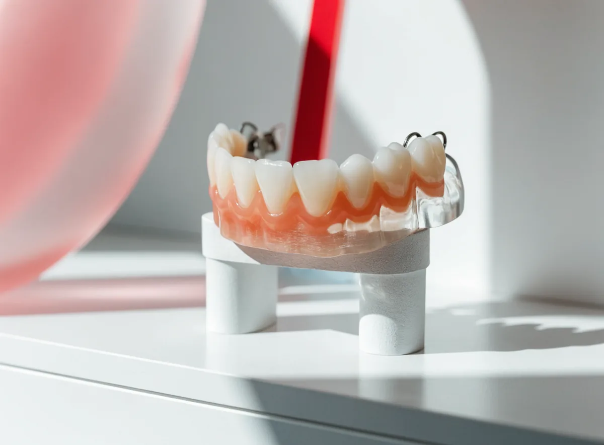 Modern partial denture (illustrative)