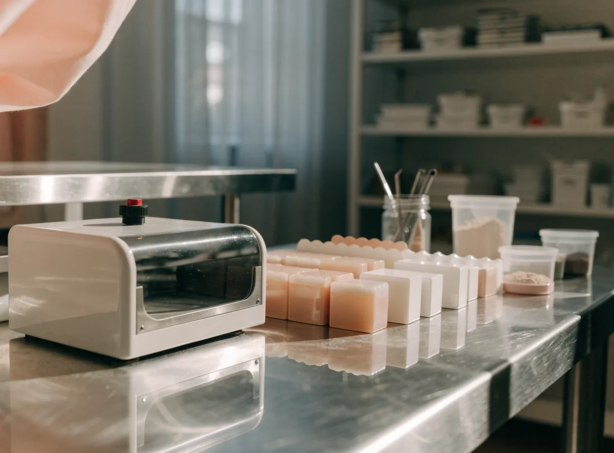 Dental ceramics laboratory bench (illustrative)