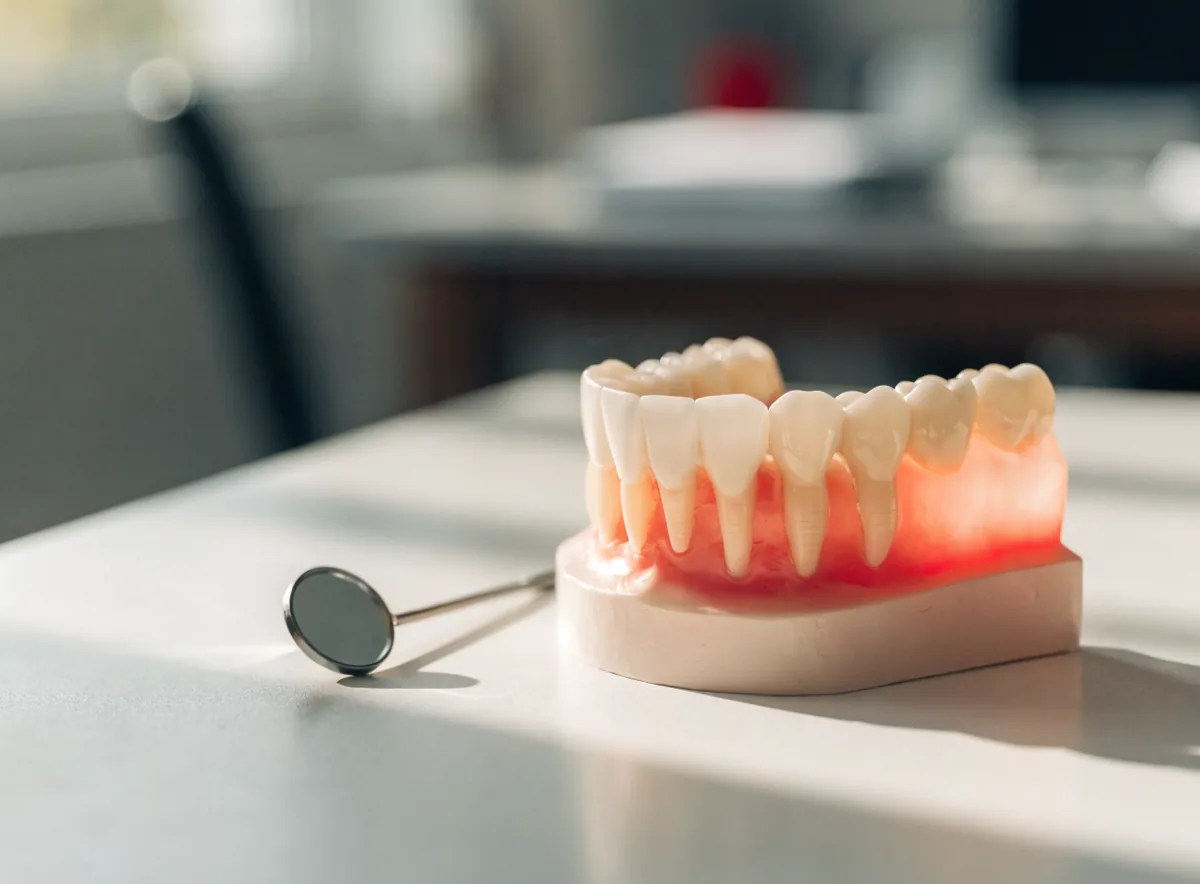 Dental jaw model showing the rear molars (illustrative)