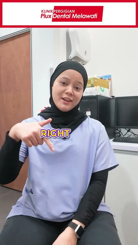 Dr Syaza explaining a scaling and polishing appointment